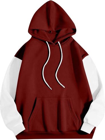 hlysgo Womens Hoodies Oversized Winter Fleece Tunic Sweatshirts Plain Casual Preppy Pullover Tops 2025 Trendy Fall Clothes in Kuwait