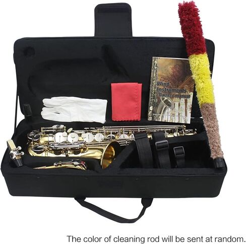 ساكسفونات ألتو ساكسفون ساكس النحاس اللامع المحفور EB E-Flat Natural White Shell Button أداة الرياح مع قفازات كتم الصوتية ساكس in Kuwait