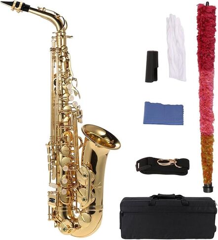 الذهب e flat eb alto saxophone النحاس المرن ساكس 802 نوع المفتاح in Kuwait