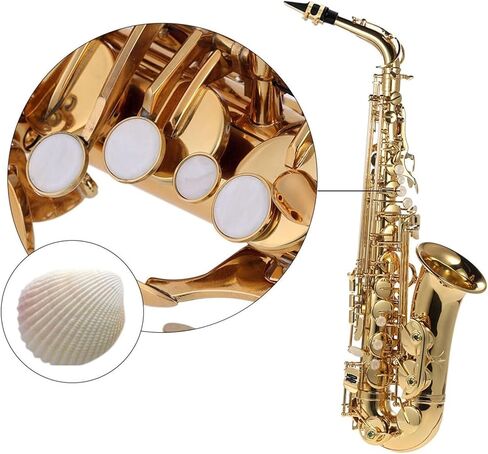 الذهب e flat eb alto saxophone النحاس المرن ساكس 802 نوع المفتاح in Kuwait