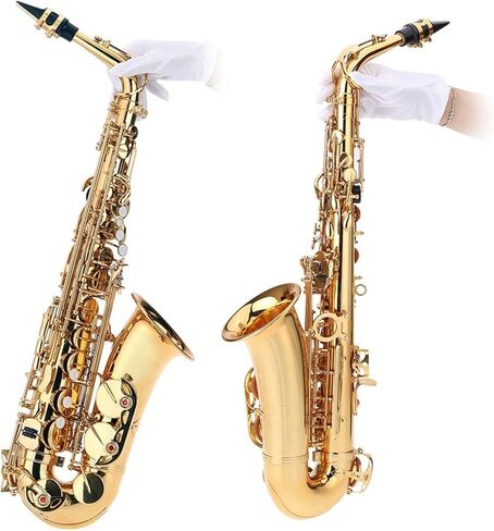 الذهب e flat eb alto saxophone النحاس المرن ساكس 802 نوع المفتاح in Kuwait