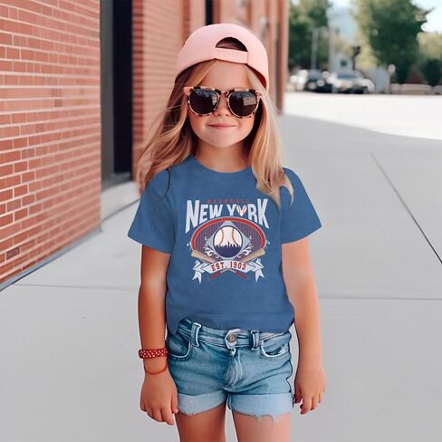 قميص البيسبول الصغير بوي بويت لوس أنجلوس فريق البيسبول Tshirt Base Ball Ball Fans Lover Outfit Kids Day Tops Tops in Saudi Arabia
