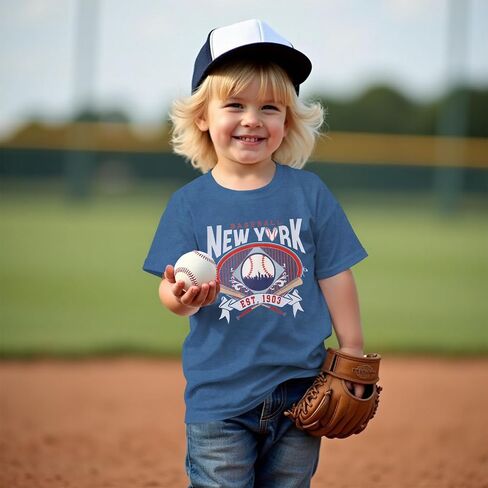قميص البيسبول الصغير بوي بويت لوس أنجلوس فريق البيسبول Tshirt Base Ball Ball Fans Lover Outfit Kids Day Tops Tops in Saudi Arabia