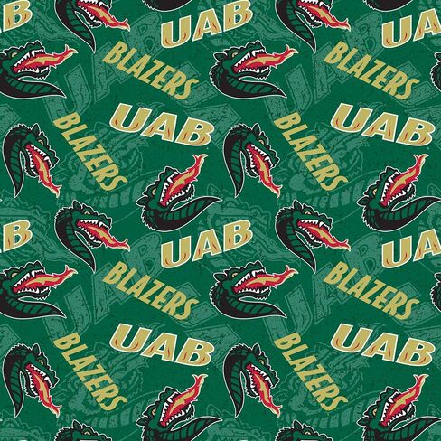 Sykel Enterprises Alabama at Birmingham Uab Blazers Tone on Tone Cotton Fabric - in Saudi Arabia