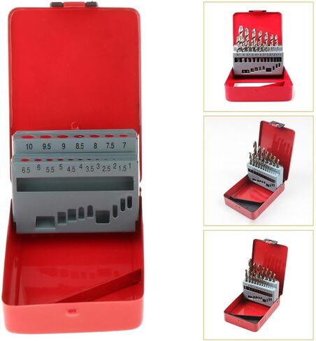 Generic Drill Bit Organizer Case for Twist Drill Bits, Metal Storage Solution, 19 Slots in Kuwait