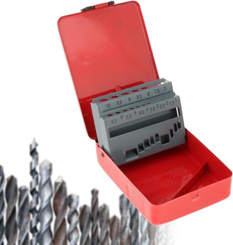 Generic Drill Bit Organizer Case for Twist Drill Bits, Metal Storage Solution, 19 Slots in Kuwait