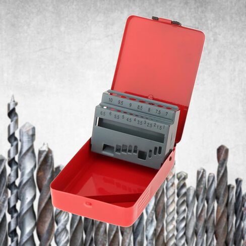 Generic Drill Bit Organizer Case for Twist Drill Bits, Metal Storage Solution, 19 Slots in Kuwait