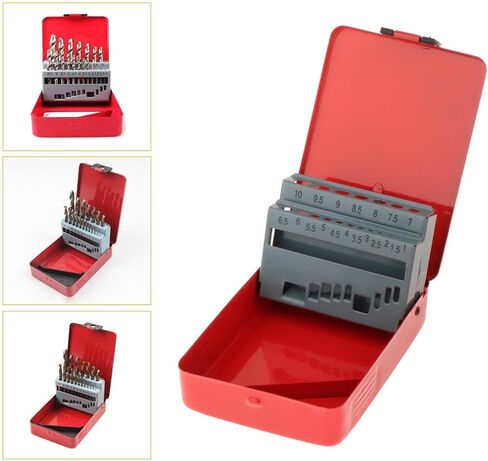 Generic Drill Bit Organizer Case for Twist Drill Bits, Metal Storage Solution, 19 Slots in Kuwait