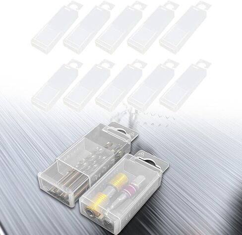 Generic 10 Pieces Storage Box Tool Box Parts Telescopic Twist Drill Box Rectangular Drill Milling Cutter Box Case, 7.6mm 13mm in Saudi Arabia