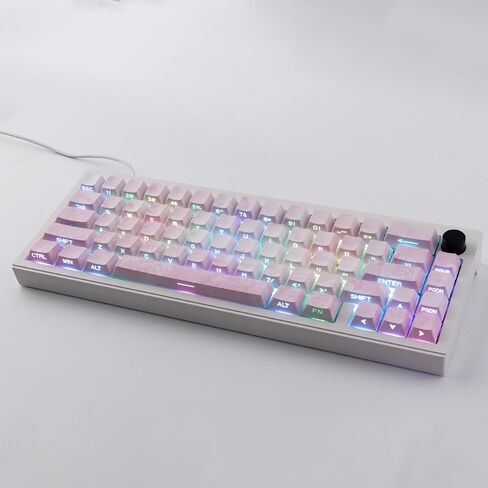 PBT Keycaps - Side Printed Keycap Set,136 Keys Shine Through Cute Kawaii Cat Keycaps, Cherry Profile Custom Keyboard Keycap for Cherry MX Switches Mechanical Keyboards in Saudi Arabia