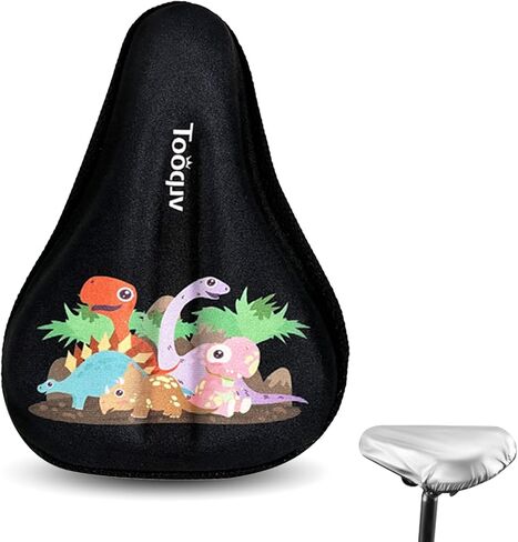 Kids Bike Seat Cushion, Kids Bike Seat Cover, with Cartoon Design, Non-Slip, Shock-Absorbing, Easy Install. Universal Fit for Boys/Girls Bicycles in Kuwait