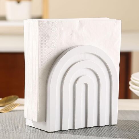 حامل منديل خشبي خمر للطاولة ، حاملي منديل مزرعة ريفي للمناديل الورقية. (5.5 "x5.5" x3 ") in Kuwait