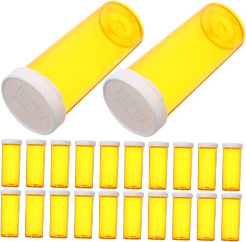 25pcs Portable Mini Medicine Bottles Travel Friendly Medicine Holders with Caps for Vitamins and for Organization and Moisture Protection in Saudi Arabia