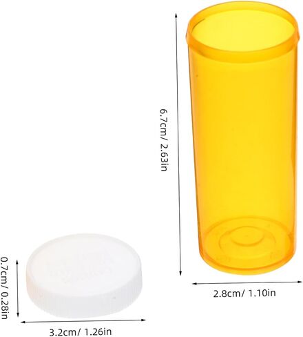 25pcs Portable Mini Medicine Bottles Travel Friendly Medicine Holders with Caps for Vitamins and for Organization and Moisture Protection in Saudi Arabia