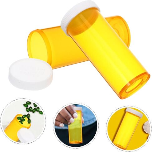 25pcs Portable Mini Medicine Bottles Travel Friendly Medicine Holders with Caps for Vitamins and for Organization and Moisture Protection in Saudi Arabia