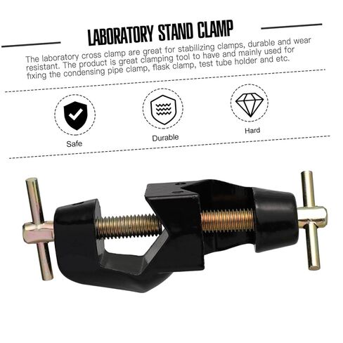 Heallily 2 PCS Cross Clamp Clamp Cross Cross Holder Brackets Metal Metal Clamp Clamp Clamder حامل مختبر مقطع مشابك ثقيلة الخدمة مقطع كبير سلك الزنك ، 10.5x4cm in Saudi Arabia