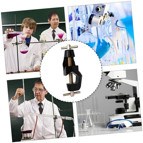 Heallily 2 PCS Cross Clamp Clamp Cross Cross Holder Brackets Metal Metal Clamp Clamp Clamder حامل مختبر مقطع مشابك ثقيلة الخدمة مقطع كبير سلك الزنك ، 10.5x4cm in Saudi Arabia