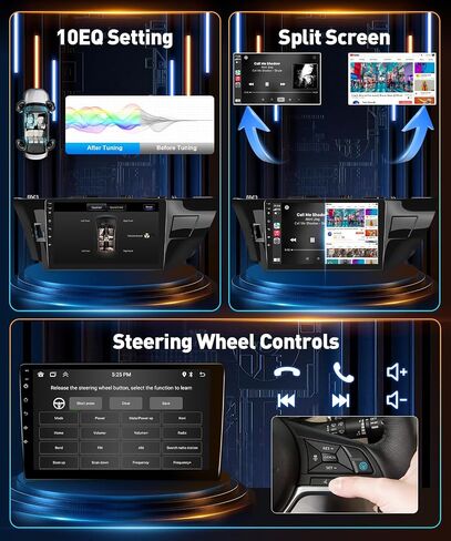 Car Stereo Radio for Toyota Corolla 2009 2010 2011 2012 2013 with Wireless Carplay Android Auto, 9 Inch Touch Screen for Toyota Corolla, with Bluetooth,GPS,WiFi,SWC (for Toyota Corolla 2009-2013) in Saudi Arabia