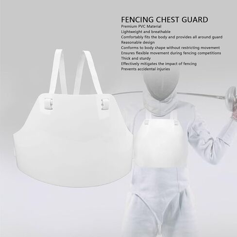 Fencing Chest Guard Lightweight Breathable Adjustable Strap Men Fencer Breast Protector for Soccer Baseball Rugby in Saudi Arabia