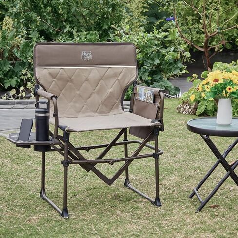 Timber Ridge 2 Pack Camping Mistraps كراسي مع جيوب الجدول الجانبية ، كرسي محمول قابل للطي في العشب الشقوق لعرض الرحلة في الهواء الطلق حفل النزهة 400 رطل ، الأزرق in Kuwait