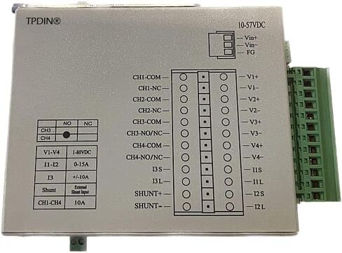 TPDIN-Monitor-WEB3 - Remote Monitor/Controller, PowerSens Remote Data Log, 4 x Volt Meters, 4 x Current Sensors, 2 x Temp Sensors, 4 x 10A Relays for Equipment in Saudi Arabia