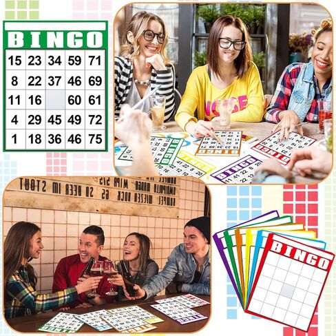 Marspark 36 Pcs Multi-Color Bingo Cards Bulk Multicolor Jumbo Bingo Game Board Make Your Own Sheet Squares for Adult Party Blank Square Fill in Gift in Saudi Arabia
