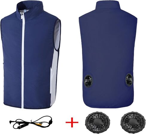 Summer Cooling Vest, 2 Fans With 3 Wind Speeds, Suitable For Outdoor Cooling, Fishing Air-conditioning Clothing in Saudi Arabia