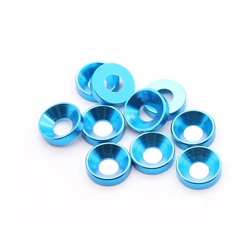 غسالات ، غسالة الألومنيوم ، عدادات سبيكة الألومنيوم غسالات رأس متعددة M2 M2.5 M3 M4 M5 (Orange ، 10pcs-M5) in Kuwait