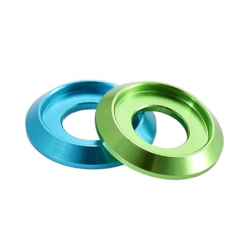 غسالات ، غسالة الألومنيوم ، M2 M2.5 M3 M4 M5 M6 M8 ملونة ألومنيوم سبيكة كوب كوب غسالة آل الحشيات المعدنية لبرغي الرأس المسمار RC أجزاء 5/10pcs (رمادي ، 5pcs-M3) in Kuwait