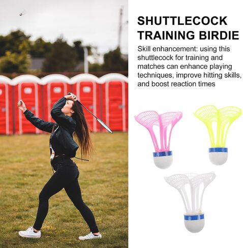 BESPORTBLE 3pcs Windproof Nylon Badminton Shuttlecocks for Indoor and Outdoor Training, Durable and Precise Control in Saudi Arabia