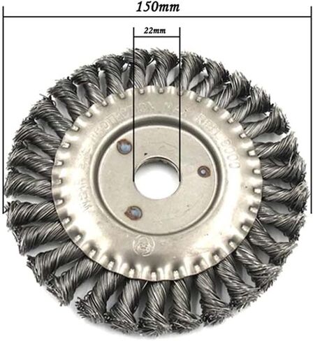 16*110mm/16*125mm /22*150mm Flat Wire Wheel Silver Knot Wire Brush for Angle Grinder Rust Paint Removal Steel Wire Wheel Brushes(150mm) in Saudi Arabia