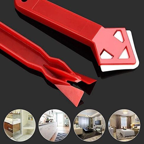 2 Pieces/Set of Hand Tools for Scraping Practical Floor Tile Cleaner, Caulking Rubber Spatula Tool in Saudi Arabia