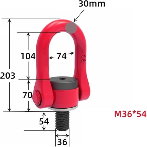 Bolt lugs,Rotation Hoist Ring,G80 Alloy Steel high-Strength Universal Swivel Ring Lifting Point 360 Degrees U-Shaped Lifting Mould(Size:M42*63) in Saudi Arabia
