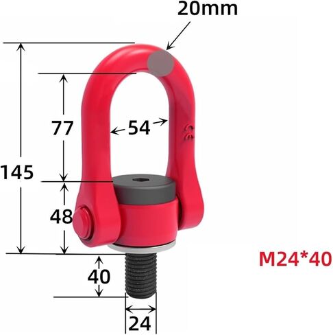 Bolt lugs,Rotation Hoist Ring,G80 Alloy Steel high-Strength Universal Swivel Ring Lifting Point 360 Degrees U-Shaped Lifting Mould(Size:M42*63) in Saudi Arabia