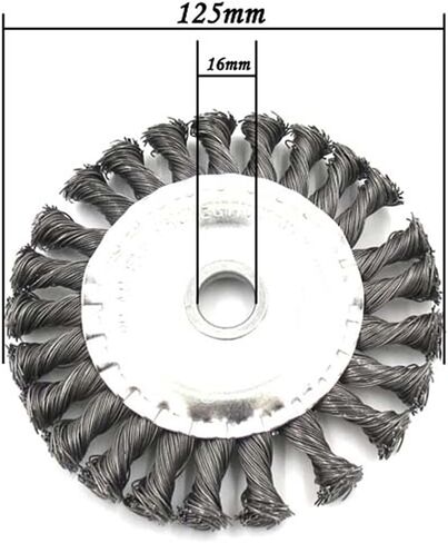 16*110mm/16*125mm /22*150mm Flat Wire Wheel Silver Knot Wire Brush for Angle Grinder Rust Paint Removal Steel Wire Wheel Brushes(150mm) in Saudi Arabia