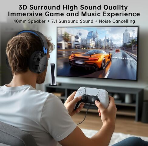 Gaming Headset with Mic for PC Pink in Saudi Arabia
