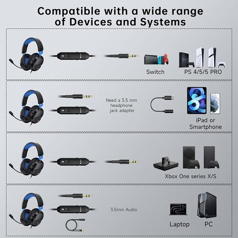 Gaming Headset with Mic for PC Pink in Saudi Arabia