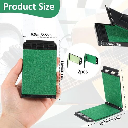 2 PCS Guitar String Cleaner, Green & Yellow String & Fretboard Guitar String Care Kit Premium Fretboard Cloth Guitar Maintenance Accessories for Electric Guitar Violin Bass Ukulele in Saudi Arabia