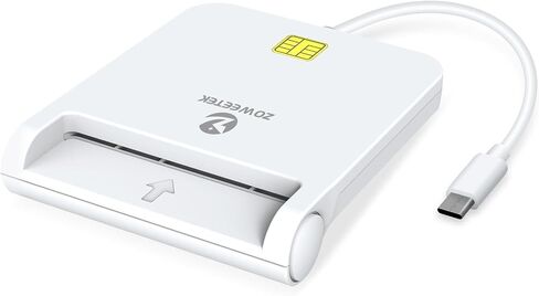 ZOWEETEK CAC Reader USB C, CAC Card Reader Military, DOD Military USB Common Access CAC, Compatible with Windows 10/11, Mac OS 10.15 and Linux (Type C) in Kuwait