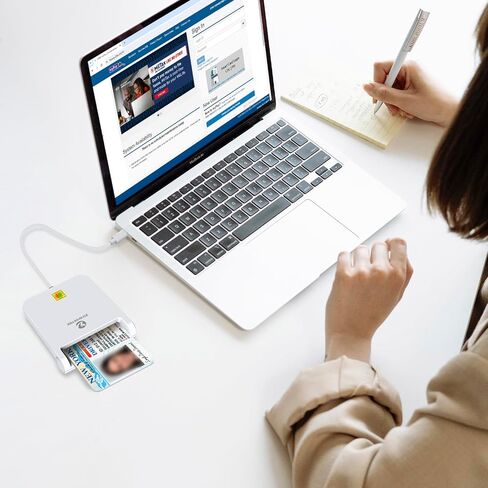 ZOWEETEK CAC Reader USB C, CAC Card Reader Military, DOD Military USB Common Access CAC, Compatible with Windows 10/11, Mac OS 10.15 and Linux (Type C) in Kuwait