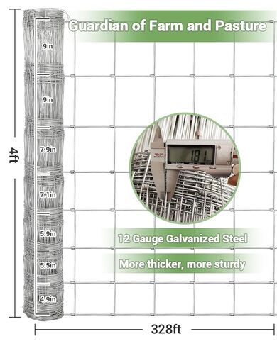 6FTx328FT,15 Gauge Wire Galvanizing Fence Mesh Galvanized Electric Welding Mesh Silver - Hardware Cloth Fence, Galvanized Wire Mesh, Exclusion Mesh, Garden Wire Fencing, and Rodent Proof Fence in Kuwait