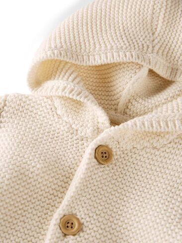 little planet by carter's Unisex Baby Organic Signature Stitch Cardigan, Grey Heather, 3 Months in Saudi Arabia