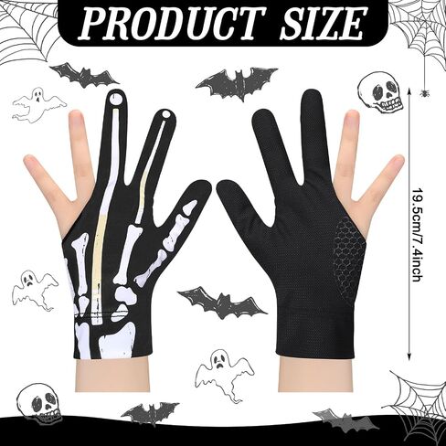 4 Pcs Billiard Pool Gloves for Left Hand 3 Finger Quick Dry Breathable Shooters Snooker Cue Sport Glove with Anti Slip Grip for Men & Women, Adjustable Wrist in Saudi Arabia