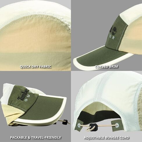 Timberland Split Brim Foldable Camp Hat, Adjustable 5 Panel Hat, Lightweight and Breathable Fabric for Outdoor Adventures in Saudi Arabia