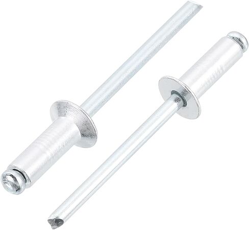 Uxcell 100pcs 3/16 "x1/2" مسامير أعمى من الألومنيوم ، قبضة الألومنيوم وإلغاء الفولاذ ، مسامير مقسمة طويلة للمعادن والأثاث والسيارات والفضة in Saudi Arabia