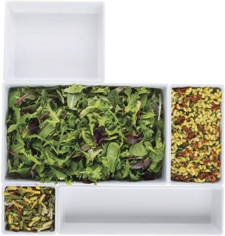 HUBERT FOOD PAN 1/6 SIZE WHITE MELAMINE MODULAL PAN - 6 "L X 6" W X 3 "H in Saudi Arabia