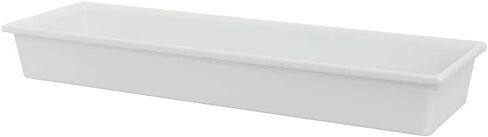 Hubert Smartfit 1/2 حجم طويل أبيض الميلامين الأطعمة الباردة - 6 3/16 "L x 20 1/5" W x 2 1/2 "D. in Saudi Arabia