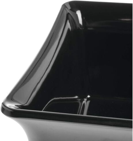 Hubert Food Pan1/6 Size Black Curveware Pan - 5 1/2 "L x 5 1/2" W x 6 "D. in Saudi Arabia