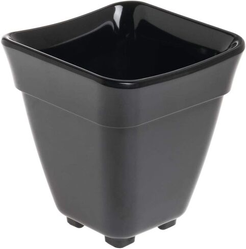Hubert Food Pan1/6 Size Black Curveware Pan - 5 1/2 "L x 5 1/2" W x 6 "D. in Saudi Arabia