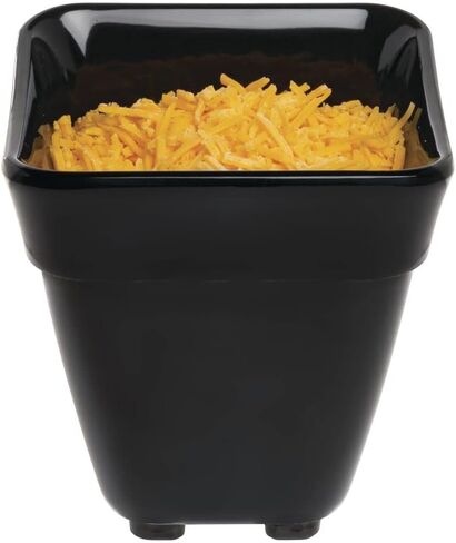 Hubert Food Pan1/6 Size Black Curveware Pan - 5 1/2 "L x 5 1/2" W x 6 "D. in Saudi Arabia